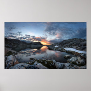 Poster Nydiver Lakes Sunrise - Ansel Adams Wilderness