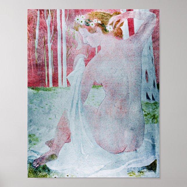 Poster Nymphe couronnée de marguerites, Maurice Denis (Devant)