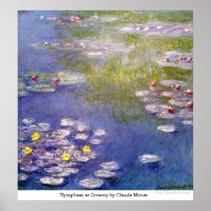 Poster Nymphéas à Giverny par Claude Monet