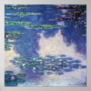 Poster Nymphéas dans l'étang par Claude Monet, Art ancien