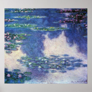 Poster Nymphéas dans l'étang par Claude Monet, Art ancien