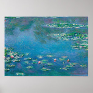 Poster Nymphéas - Nymphéas d'eau par Claude Monet