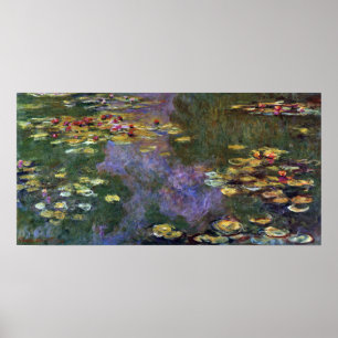 Poster Nymphéas par Claude Monet, Art de la Nature Vintag