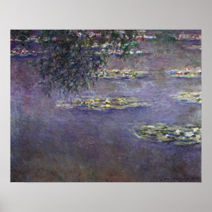 Poster Nymphéas par Claude Monet, Impressionnisme Vintage