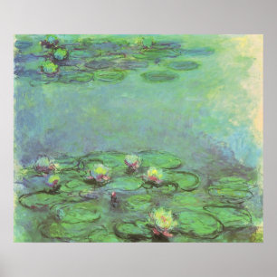 Poster Nymphéas par Claude Monet, Impressionnisme Vintage
