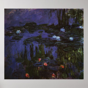 Poster Nymphéas par Claude Monet, Impressionnisme Vintage