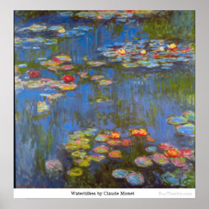 Poster Nymphéologie par Claude Monet