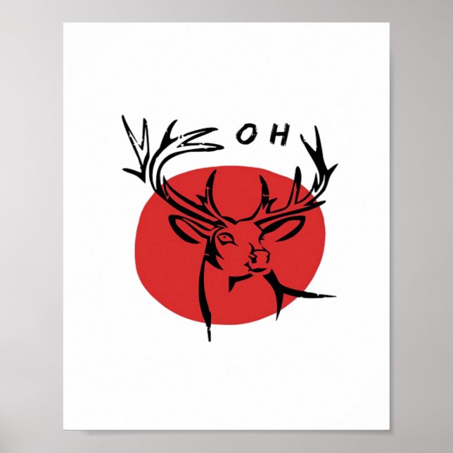 Poster O Dear O Dear Red Retro Classic Design  (Devant)