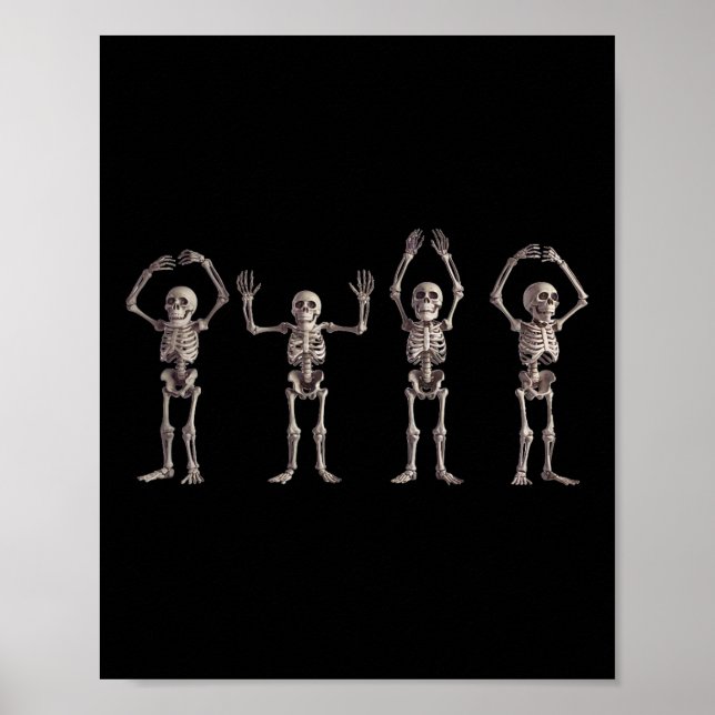 Poster O-h-i-o State Skeleton Lover Ohio Halloween Hommes (Devant)