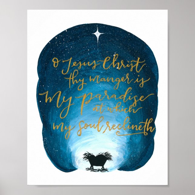 Poster Ô Jésus-Christ, Ton Manger Est Imprimé (Devant)