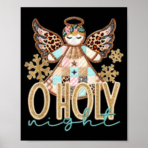 Poster Ô Nuit Sainte Ange Patchwork Chrétien Jésus Christ