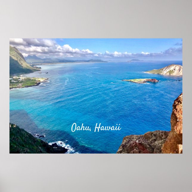 Poster Oahu, Hawaii (Devant)