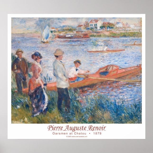 Poster Oarsmen à Chatou ・ 1879 (Devant)
