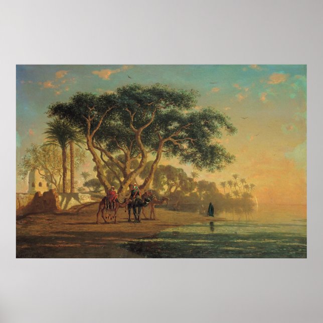 Poster Oasis arabe, 1853 (Devant)