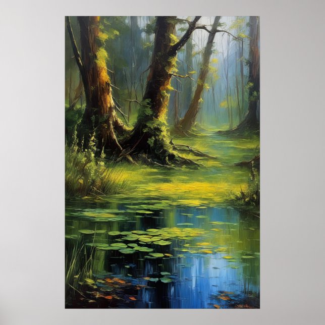 Poster Oasis d'émeraude, les nuances alléchantes d'une fo (Devant)
