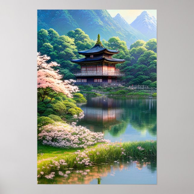 Poster Oasis mythique dans la forêt (Devant)