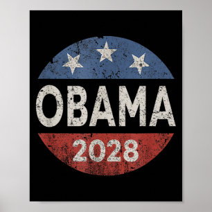 Poster Obama 2028 3e mandat Réparons Ce Bouton Rétro