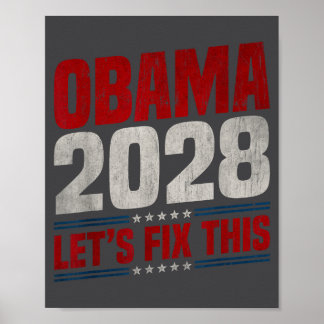 Poster Obama 2028 Let's Fix This Obama 48th President