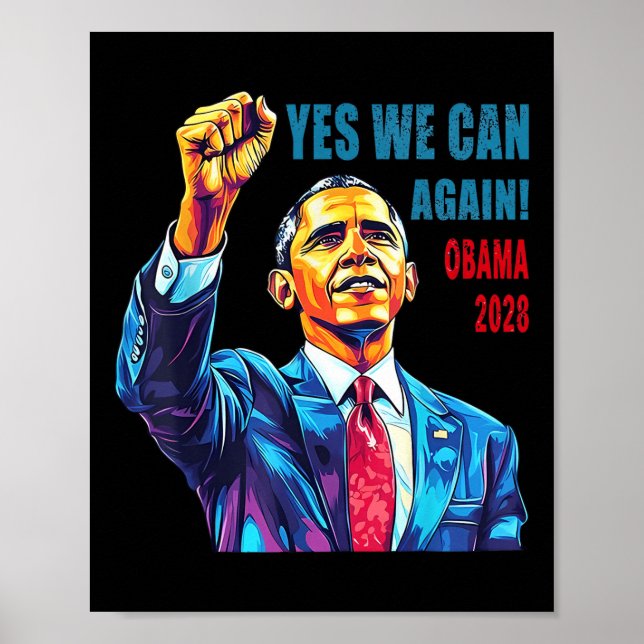 Poster Obama 2028 Oui Nous pouvons à nouveau Obama 48ème  (Devant)