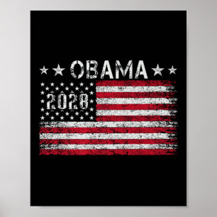 Poster Obama 2028 Retro Vintage Us Drapeau Patriotique Po