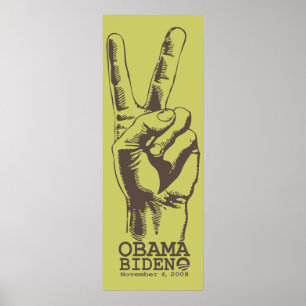Poster Obama Biden Peace Imprimer