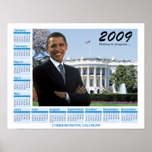 Poster Obama - Calendrier commémoratif 2009