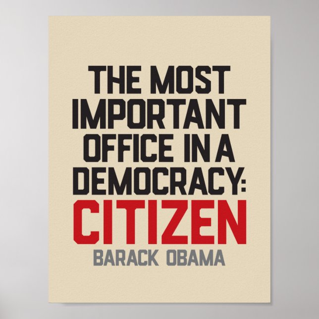 Poster Obama | Citation citoyenne | (Devant)