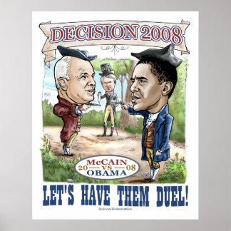 Poster Obama contre McCain Duel en 2008