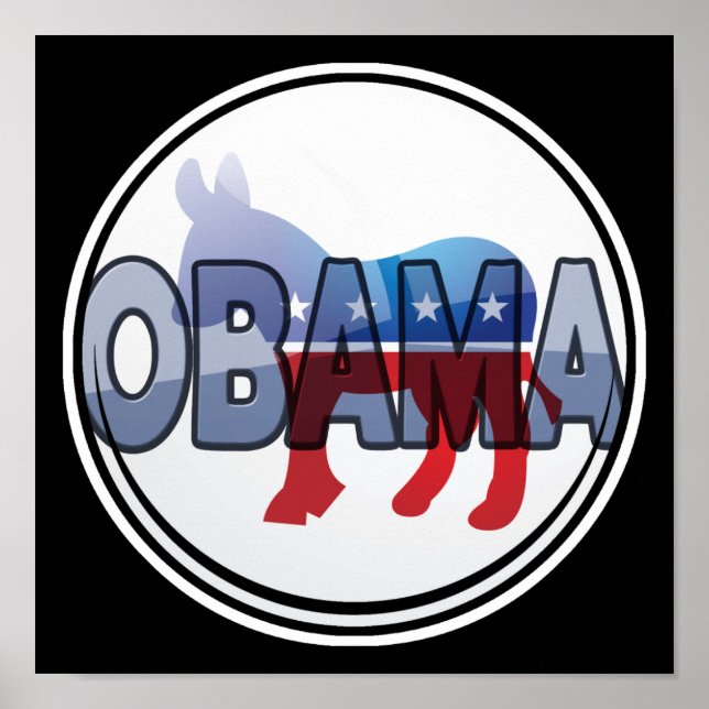 Poster Obama Democrat Design (Devant)
