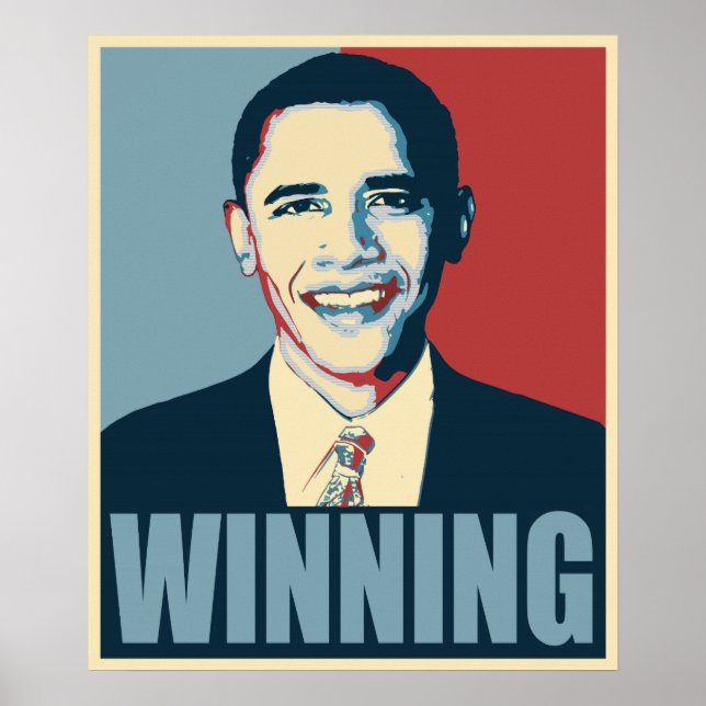 Poster Obama GAGNANT 2012 (Devant)