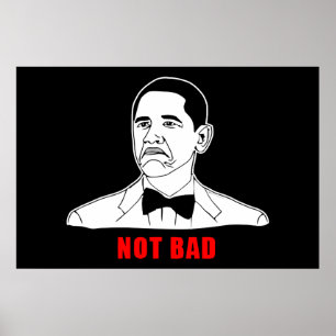 Poster Obama n'est pas un mauvais mème de rage face comic