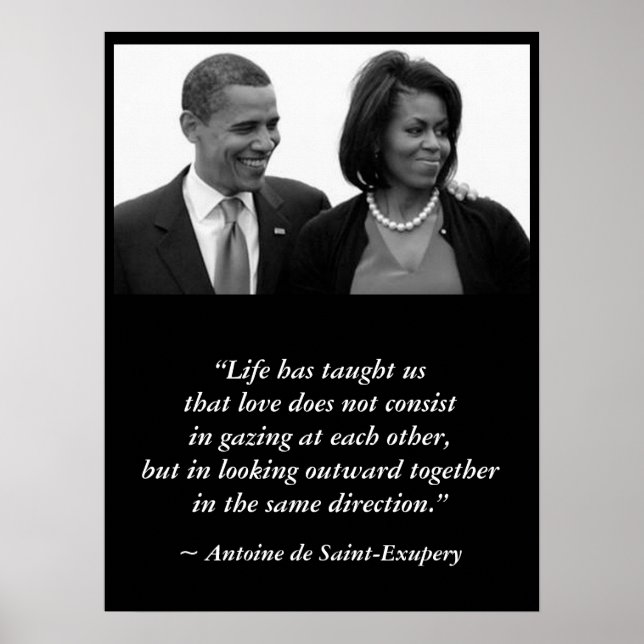 Poster OBAMA POSTER, citation d'Antoine de Saint-Exupéry (Devant)