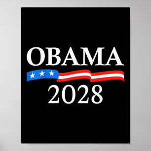 Poster Obama pour le président 2028 Drapeau Obama 2028