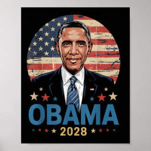 Poster Obama Président Vintage 2028 Obama
