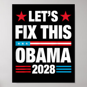 Poster Obama Retro Vintage Patriotic 2028 Réparons cela