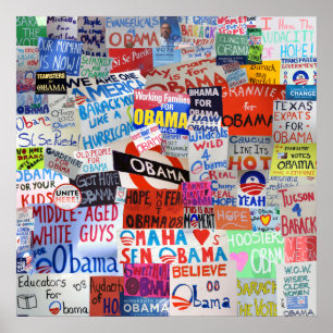 Poster Obama signe de tout le pays