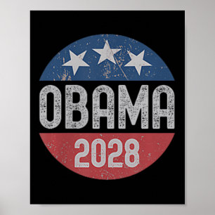 Poster Obama Vintage rétro patriotique 2028