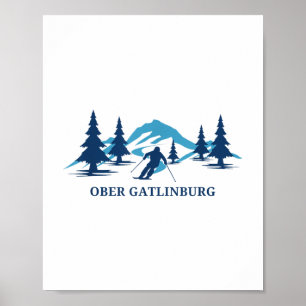 Poster Ober Gatlinburg Tennessee Station de ski Ski