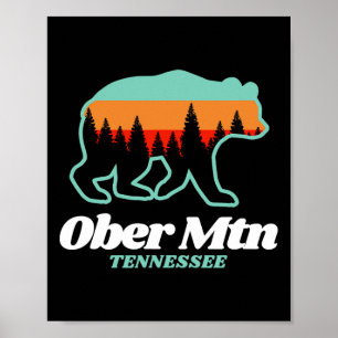 Poster Ober Mountain Tennessee Ski Snowboard Oear