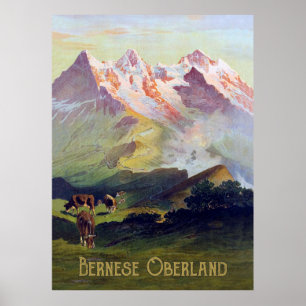 Poster Oberland bernois, Paysage, Suisse
