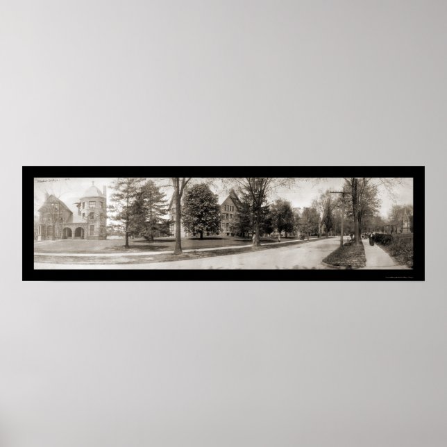 Poster Oberlin College Street Photo 1907 (Devant)