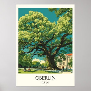 Poster Oberlin Ohio College Town Communauté progressive