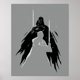 Poster Obi-Wan Kenobi   Croquis de superposition de Vader