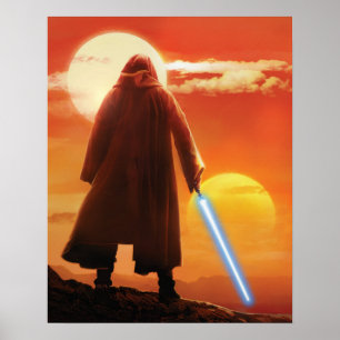 Poster Obi-Wan Kenobi   Illustration de coucher de soleil