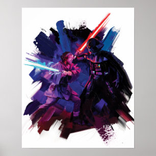 Poster Obi-Wan Kenobi   Illustration du duel au sabre las