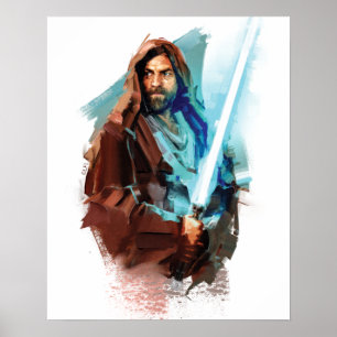 Poster Obi-Wan Kenobi   Illustration peinte d'Obi-Wan