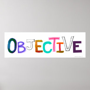 Poster Objectif mot art rationnel juste juridique imparti