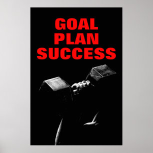 Poster Objectif Plan Réussite Construction corporelle For