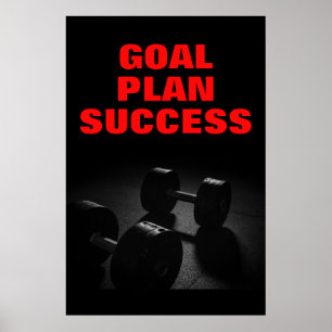 Poster Objectif Plan Réussite Construction corporelle For
