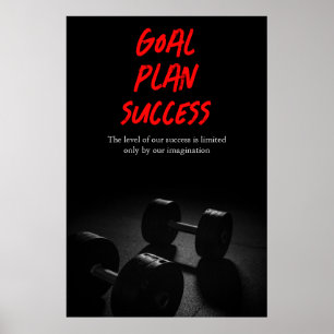 Poster Objectif Plan Réussite Construction corporelle For